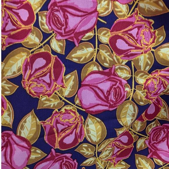 LuLaRoe LLR Pink Rose, Gold Leaf & Dark Purple Lindsay Women's Kimono Size Large - Picture 2 of 10